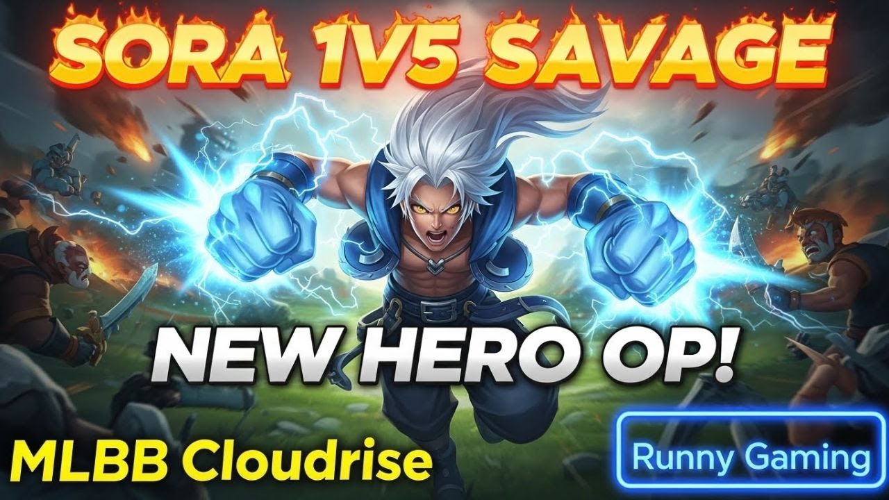សាក់ ហេរ៉ូថ្មី ក្រឡុក១មើរ | NEW HERO SORA IS FINALLY HERE! 🤯 | NEW HERO SORA GAMEPLAY!  - MLBB