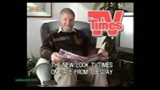 TV TIMES MAGAZINE TV ADVERT 1989 new look tv times now in colour  LWT HD 1080P