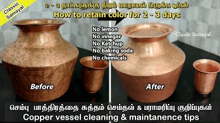 செம்பு பாத்திரம் எளிமையாக சுத்தம் செய்ய 9 டிப்ஸ் /9 Copper vessel cleaning & maintanence  tips/hacks