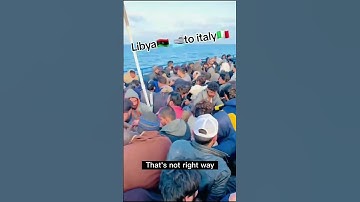 Immigrants travelling from Libya to Italy #immigration #illegalimmigrantsw #refugees