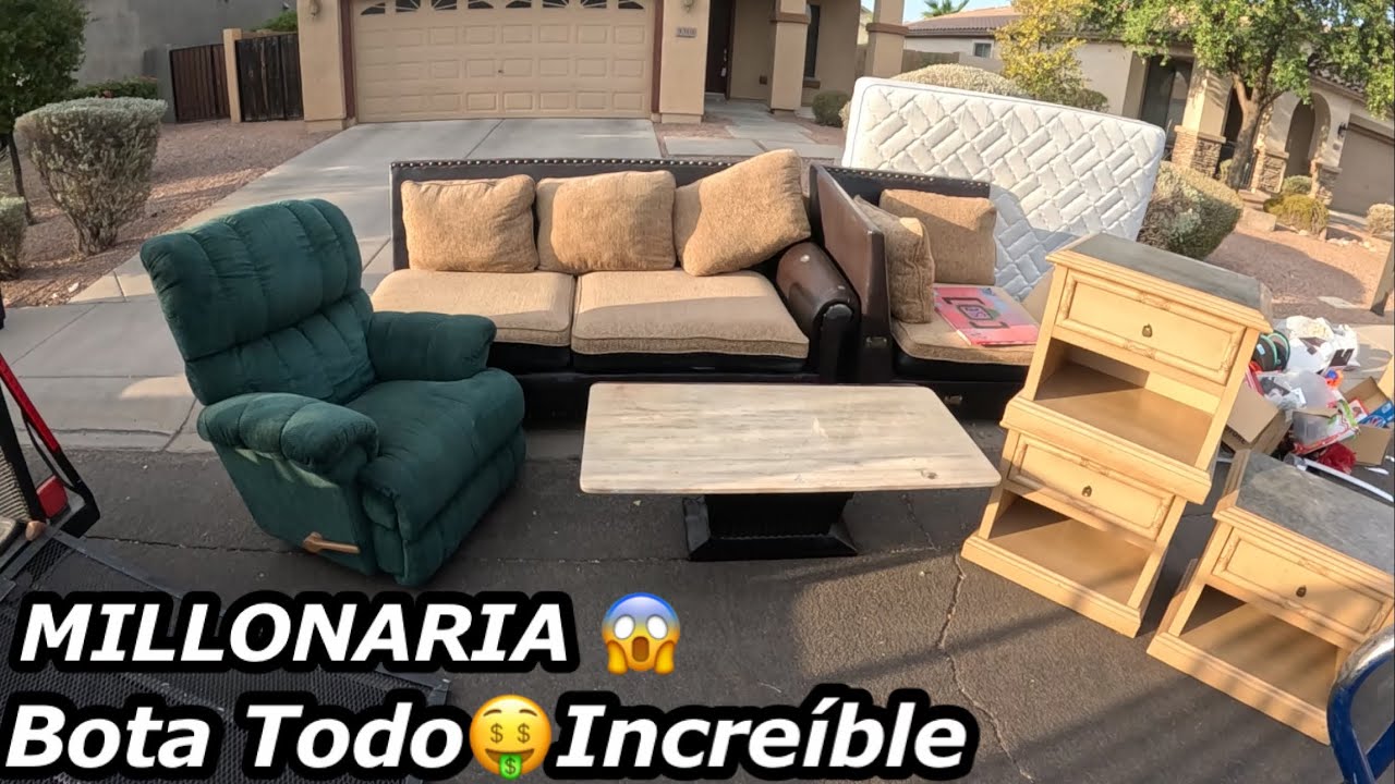 Lo que tiran en USA🤑ENCONTRAMOS MUEBLES GRATIS EN LA BASURA 😱