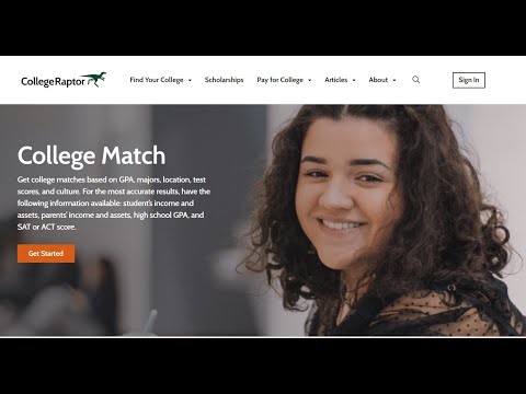 College Raptor's College Match Tool - Full Demo