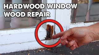 Resin Repair on Rotten Hardwood Window