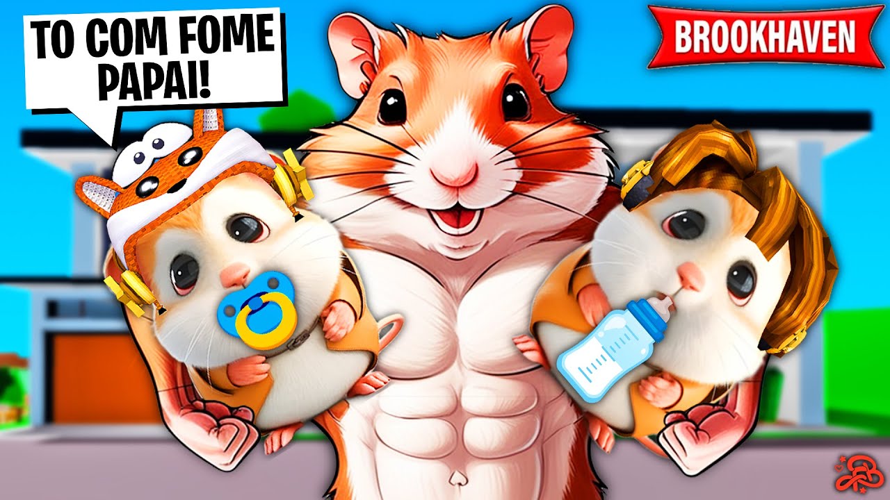 HAMSTERS ADOTARAM UM PAPAI NO BROOKHAVEN! (Roblox)