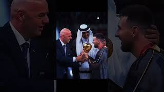 Goat With The Trophy  messi argentina worldcup fyp football edit viral shorts capcut