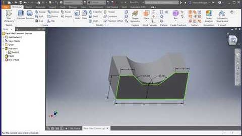 How to use the Face Fillet Tool in Inventor Pro 2018