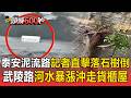 苗栗泰安觀止「泥流路」驚險！記者直擊落石樹倒／新竹尖石超商泡在水裡  武陵路河水暴漲沖走貨櫃屋【頭條600秒】