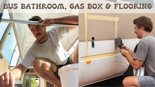 IT'S STARTING TO FEEL LIKE A HOME  BUS EP 5. Bathroom, Flooring & Gas Compartment  Toyota Coaster