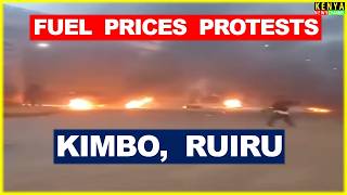 Situation at Kimbo Ruiru along Thika Road in Fuel Prices Protests Maandamano & Matatu Strike