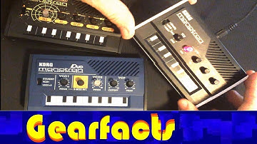 Korg Monotrons: Classic, Delay and Duo, with AUX-IN tests