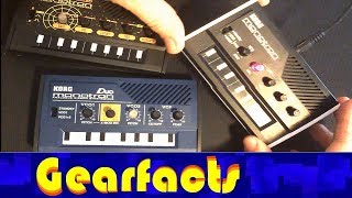 Korg Monotrons: Classic, Delay and Duo, with AUXIN tests