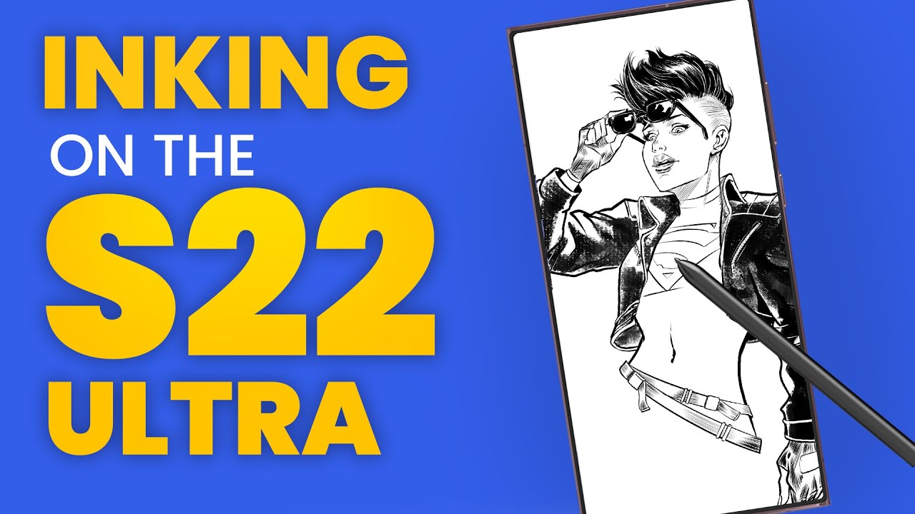 S22 Ultra Drawing with Clip Studio Mobile | Part 2: Inking - YouTube