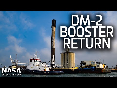 SpaceX DM-2 Booster Return LIVE from Port Canaveral