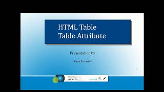 Html Basic tutorial - 03 Table and Table attribute in English