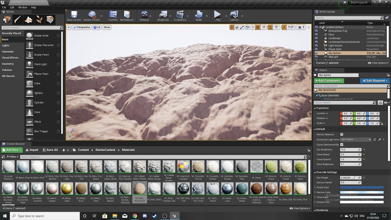 Making a Terrain in Game Engine - YouTube