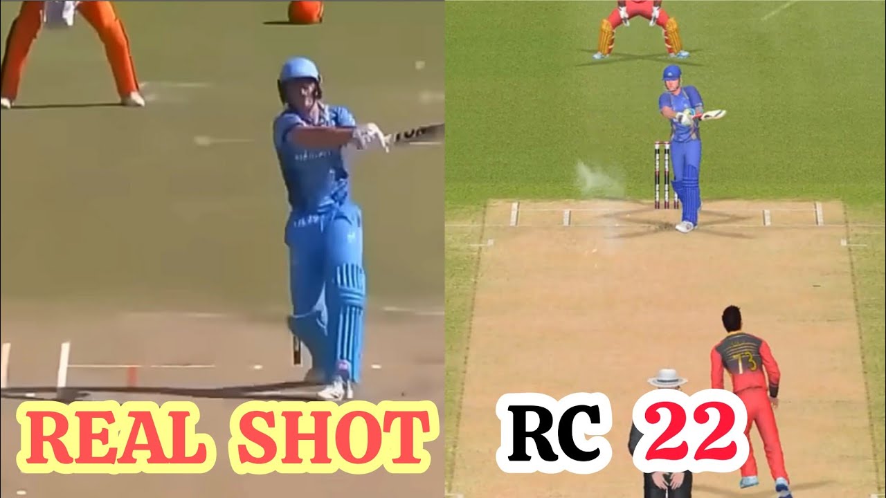 Real Cricket 22 | Gold Shot 540 Comparison | Real Shot v RC 22 - YouTube