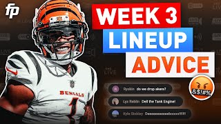 Week 3 Start or Sit Advice | Waiver Stashes, Trades and More (2023 Fantasy Football)