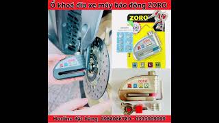 Ổ khoá đĩa xe máy báo động ZORO10