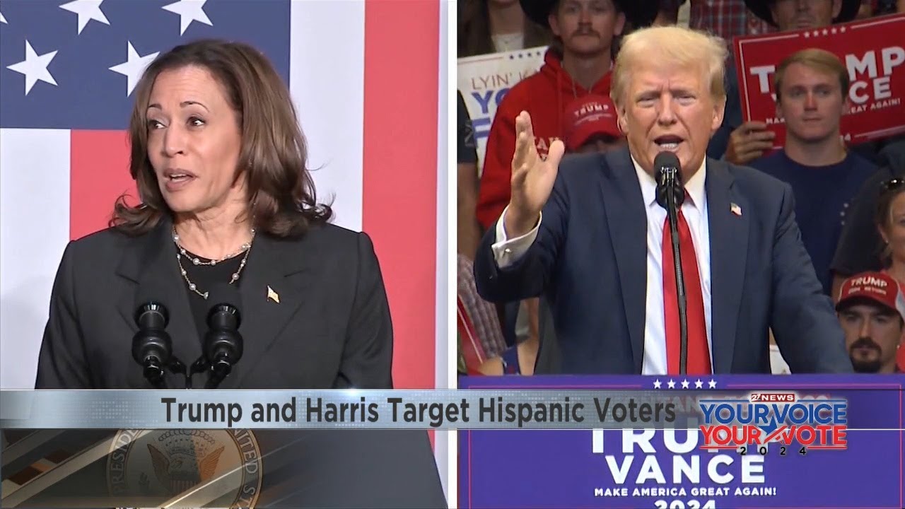 Trump and Harris target Hispanic voters - YouTube