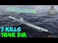 World of WarShips | U-69 | 7 KILLS | 164K Damage - Replay Gameplay 4K 60 fps