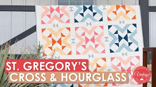 Vintage Quilt Makeover and a Twist - St. Gregory's Cross Quilt Block - Classic & Vintage Quilts
