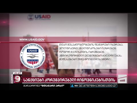 სანქციები კორუმპირებული მაღალჩინოსნებისთვის | USAID-ის საგანგაშო დასკვნა