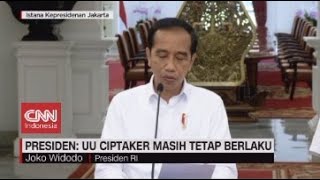 Presiden Jokowi Bicara Soal UU Ciptaker Yang Masih Tetap Berlaku