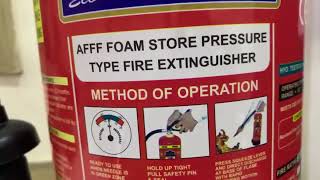 How to use AFFF foam store pressure type fire extinguisher ft. @ecofireindustries9582 | #fire #safety