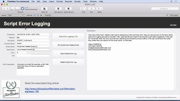 FileMaker 18 Script Error Logging