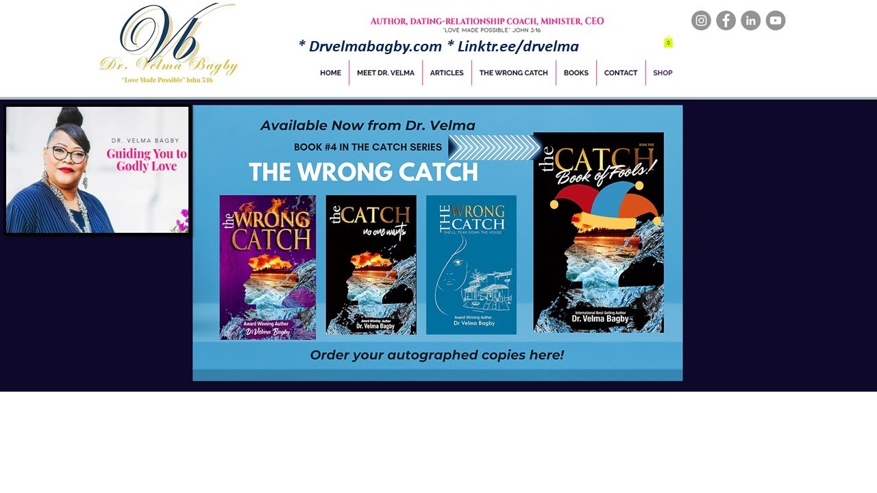 Dr. Velma Bagby, Bestselling Christian Author, Certified Dating