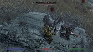 Skyrim Se Legendary Survival Mode Taking Out Some Pit Wolves