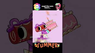 Meet all the care bear skins (animation) 🤞 #newcreator #dandysworld #shorts