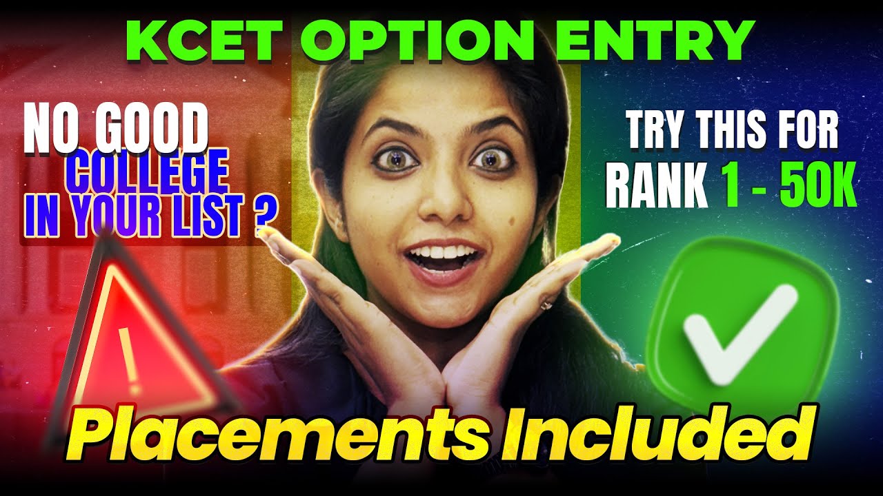 ? Top 68 Colleges for Rank 1–50,000 - KCET 2025 ? | Branches + Placement Data Inside!