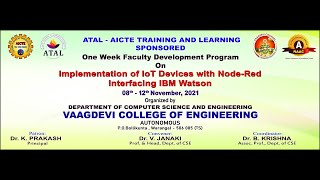 DAY 5 (SESSION 1) ATAL FDP On IoT || IoT Protocols