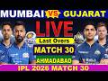 LIVE MI vs GT | Mumbai Vs Gujrat Live Cricket Match 30 -Live Score &amp; Commentary 1st Innings Today