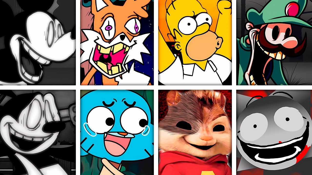 UNKNOWN SUFFERING V3 but Every Turn a Different Character Sings 🎶⚡ (FNF Wednesday's Infidelity)