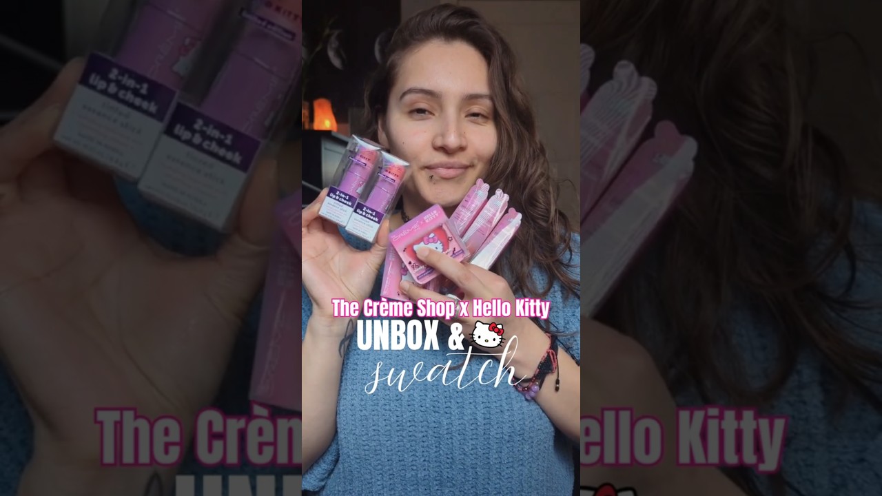 Unboxing & Swatching the Hello Kitty x The Creme Shop Purple Collection!