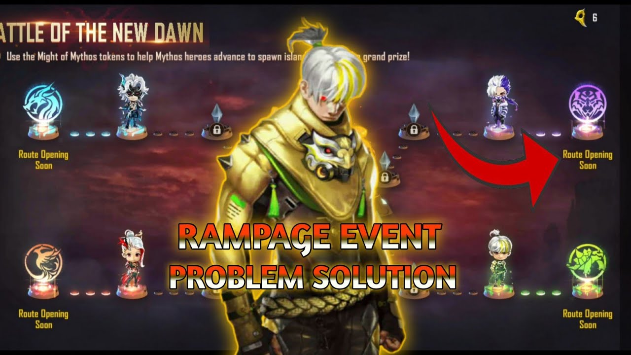 FREE FIRE RAMPAGE ROUTE OPENING SOON EVENT  PROBLEM SOLUTION