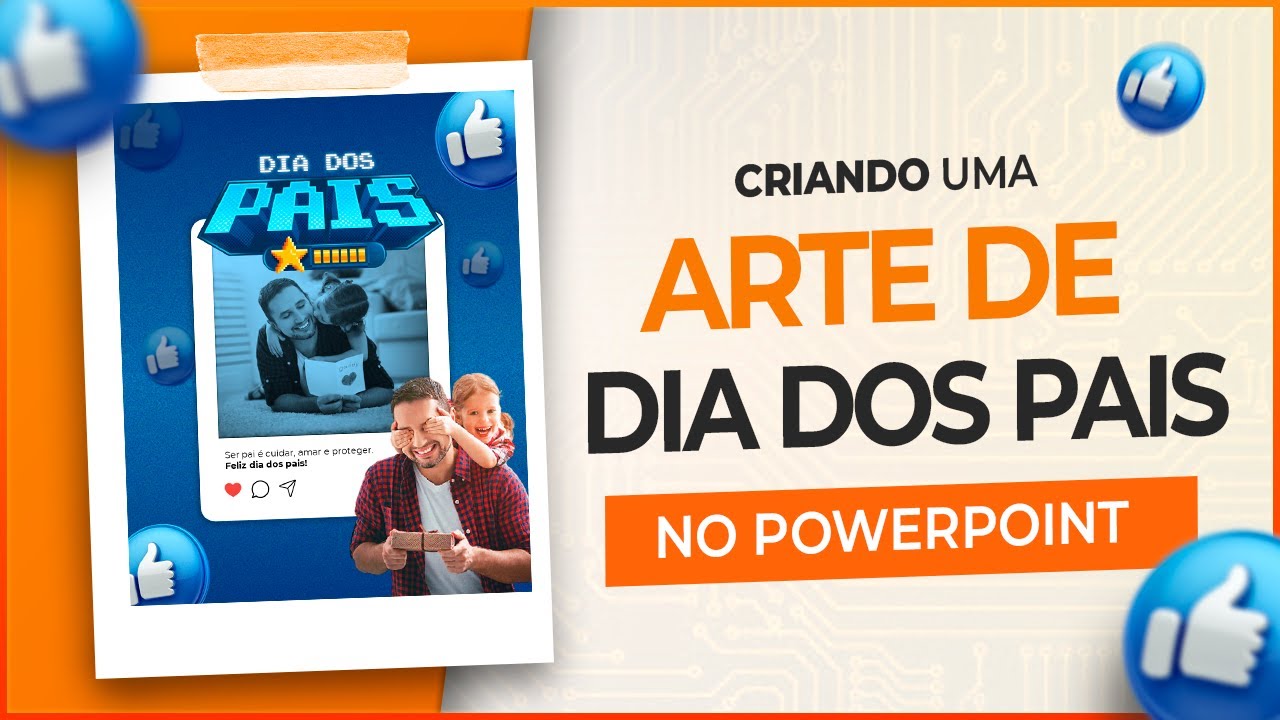 Arte de Dia dos Pais no PowerPoint
