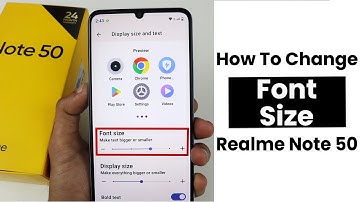 How to Change Font Size In Realme Note 50 | Font Size Settings