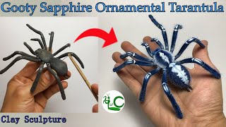 Sculpting Gooty Sapphire Ornamental Tarantula (Poecilotheria metallica) Sculpture_Life of Clay