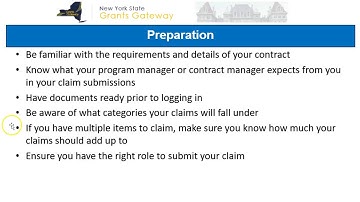 Request Payment: NYS Grants Gateway Tutorial for Submitting Claims for Payment