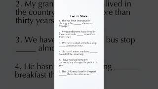 For vs Since Explained | English Grammar Quiz | Stop This Common Mistake Fast | Learn Now!