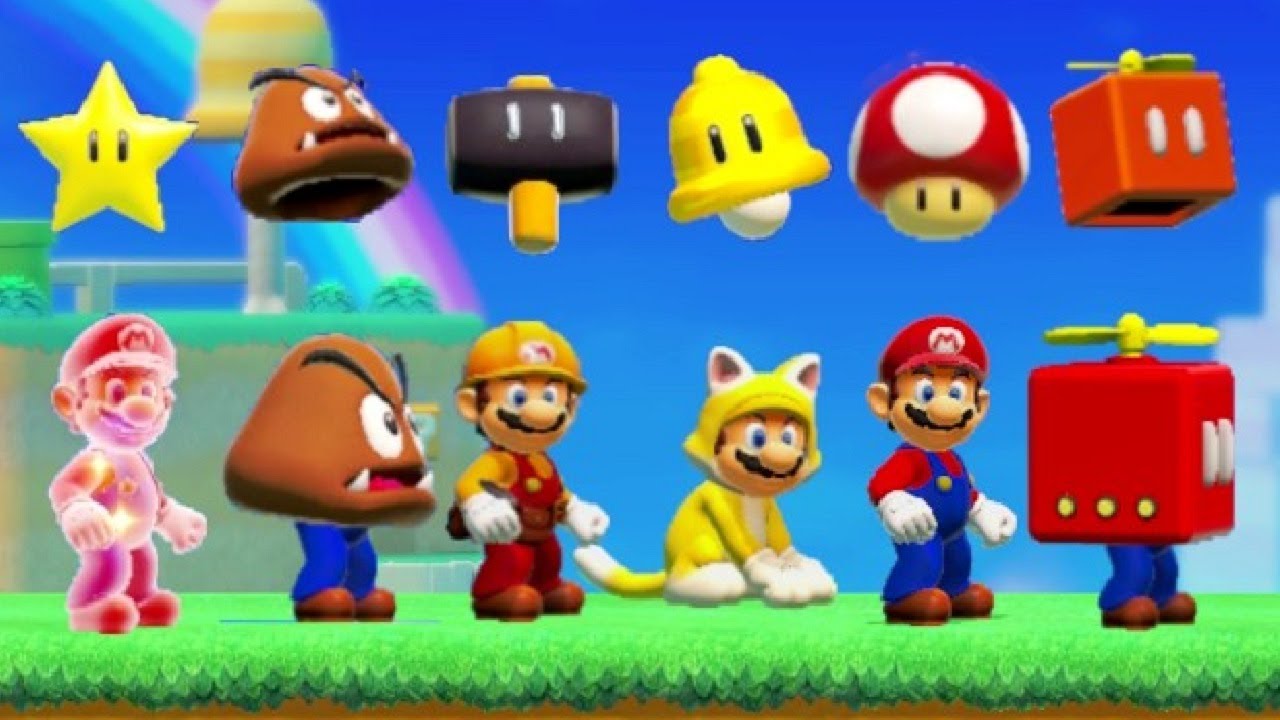 Super Mario Maker 2 All Super Mario 3d World Power Ups Youtube
