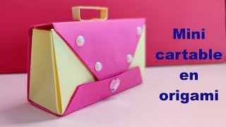 Mini cartable en origami facile