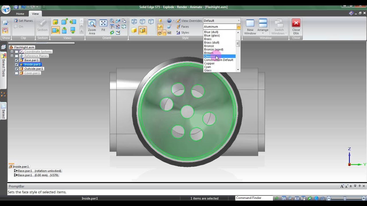 InSPIRESS Solid Edge Training 4: Rendering - YouTube