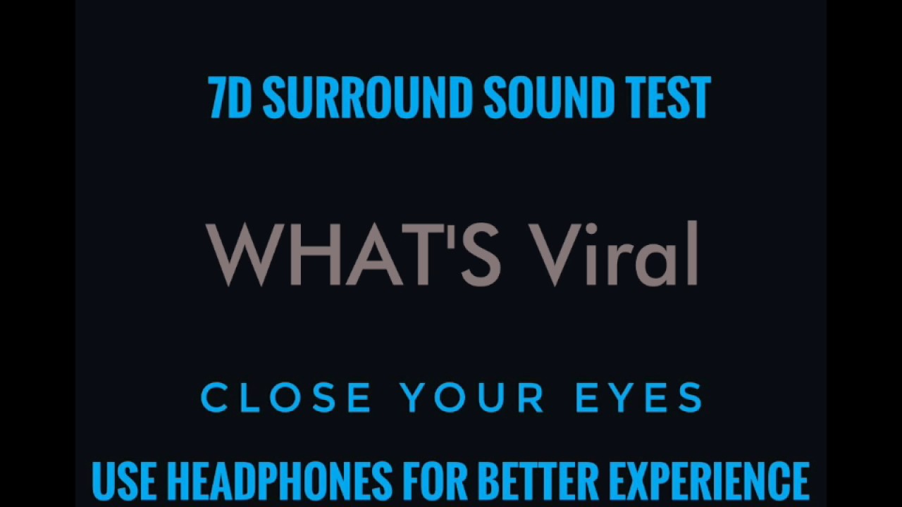 7D headphones Test sound system, home theater, speaker testing with Crystal Clear Audio YouTube
