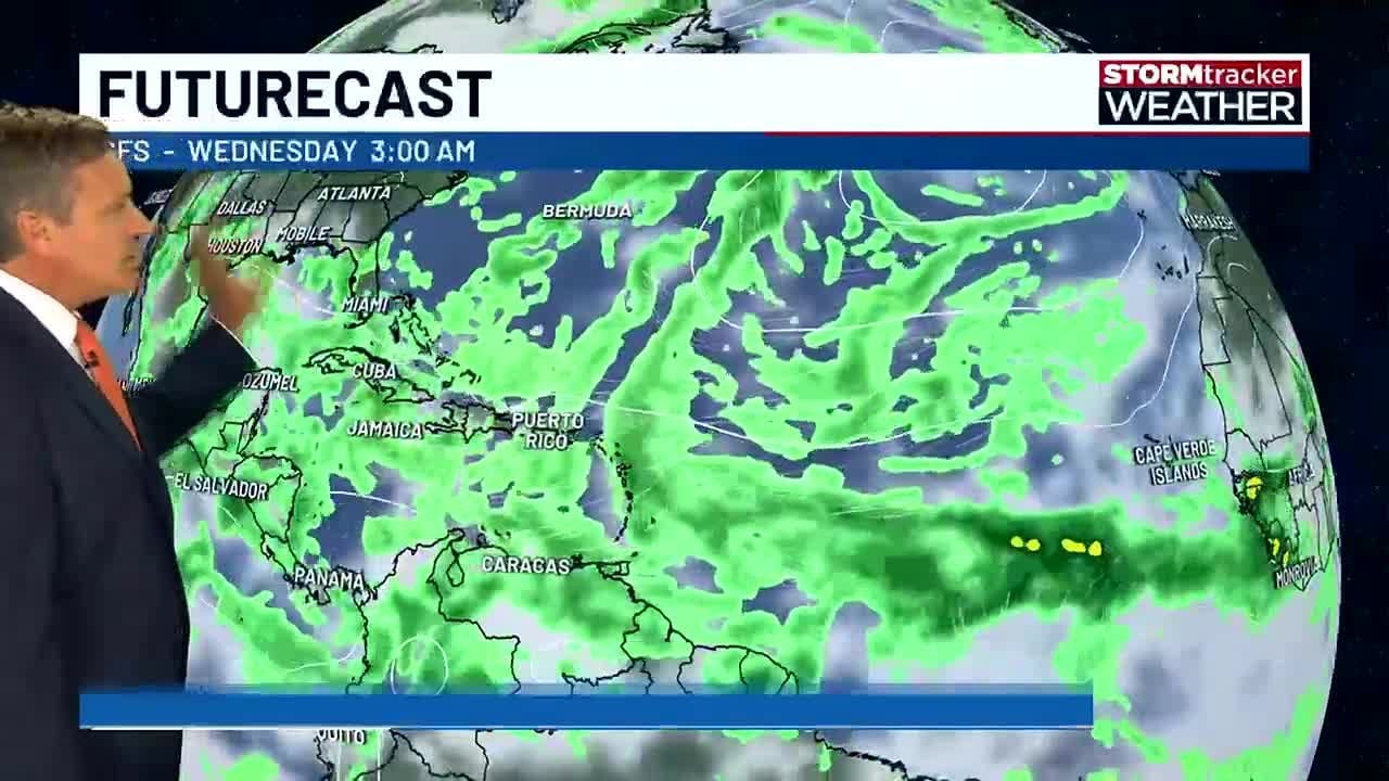 Rain chances increasing; monitoring the tropics - YouTube