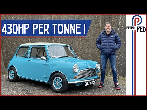 300hp Tesla powered Classic Mini - INSANE Performance and CRAZY 0-60 test !