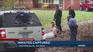 2 inmates who escaped from transport vehicle in Raleigh captured